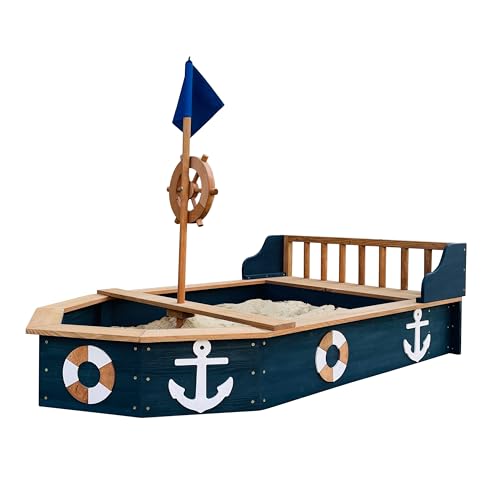 AXI Doris Sandkasten Boot/Schiff aus Holz | Sandkastenschiff in Anthrazit &...