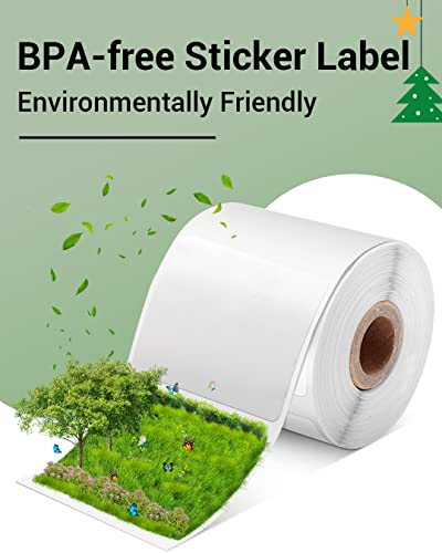 Image of Phomemo Sticker Labels 1.18 inch x 0.79 inch (30x20mm) 6 Rolls, for M110 /M110S /M120 /M200 /M220 Printer - Black on White, for Small Business, Home, Office, 320 Labels /Roll