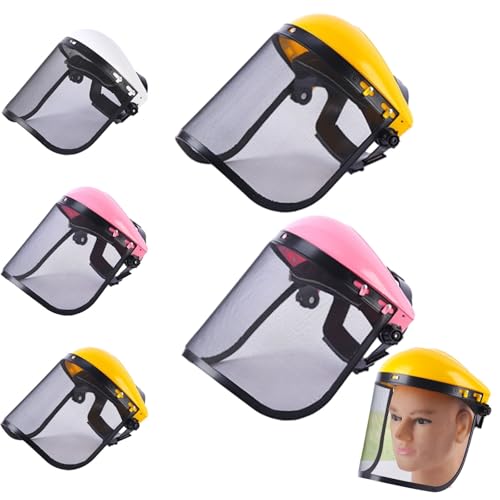 ARCHWANG Casque de sécurité en Maille, Casque de Tronçonneuse avec Protection Auditive pour Débroussailleuse Forestière, Protection Forestière, Casque de sécurité avec visière intégrale en Maille