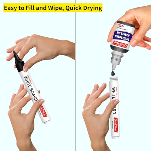 Image of Soni Officemate Whiteboard Marker Ink -15ml| Pack of 4 (Black) | Smooth, Easy Wipe, Long-Lasting Ink | Eco-Friendly & Bright