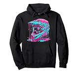Motocross Helmet Drip Melt Graphic Dirt Bike Racing Pullover Hoodie