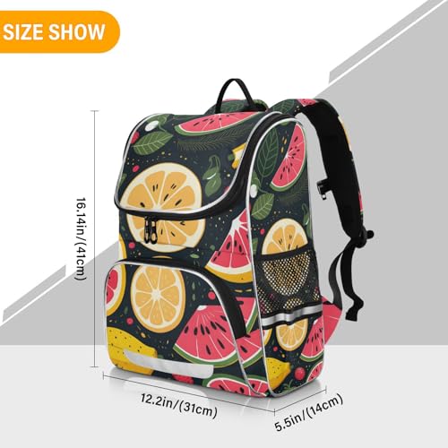 Mochila de viaje con acabados resistentes y diseño ergonómico de frutas 3