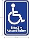 Dykgraaf Behinderten Aufkleber | Rollstuhlfahrer | 2m Abstand halten | Sticker | Autoaufkleber | Beförderung von Menschen mit Behinderungen | Rollstuhl | Rangierabstand