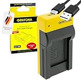 PATONA Slim USB-C Ladegerät passend für Olympus LI-40B, LI-42B, Nikon EN-EL10, Pentax D-LI63 – Kompaktes USB Akkulader für Kamera Akkus – Sicher, leicht & ideal für Reisen