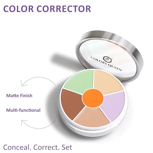 Image of Colors Queen Light Weight Multi-Purpose Matte Concealer Color Corrector Palette | Creamy Matte Finish, Easy to Blend Hydrating Formula | Long Lasting & Waterproof Concealer for Face Makeup (02)