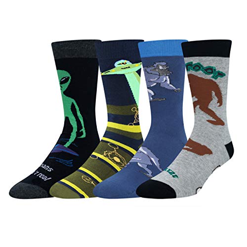 Zmart Crazy Space Socks Alien Socks Bigfoot Socks Sasquatch Socks Yeti Socks Novelty Space Gifts for Men Space Lovers