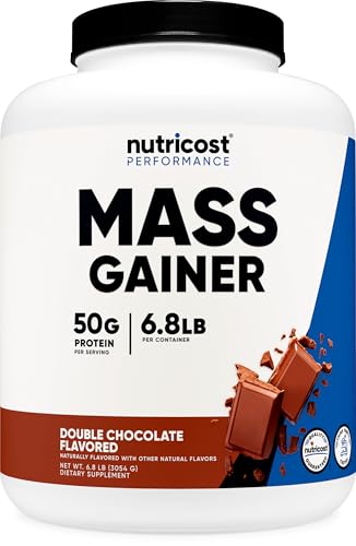 Nutricost Mass Gainer Double Chocolate Flavor, 6.7 LBS, 50 Grams of Protein Per Serving - Non-GMO &...