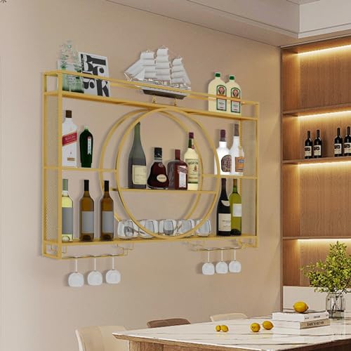 Étagère à vin murale avec support en verre pour libérer votre cuisine
