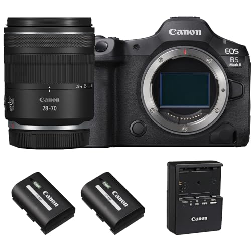 Canon EOS R5 Mark II Mirrorless Camera with Canon RF 28-70mm f/2.8 is STM Lens & Canon LP-E6P Lithium-Ion Battery