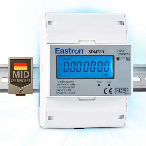 EASTRON SDM72D-MID Stromverbrauchsmesser – 100A...