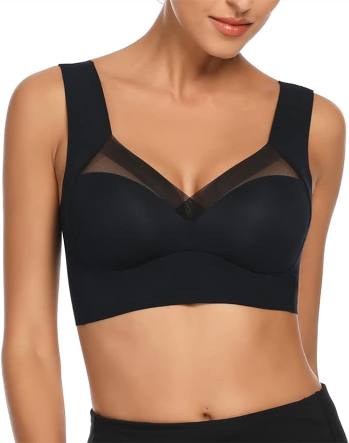 Image of Women Nylon Lightly Padded Full Coverage Slip On Pushup Yoga Bralette Sports Everyday Bra