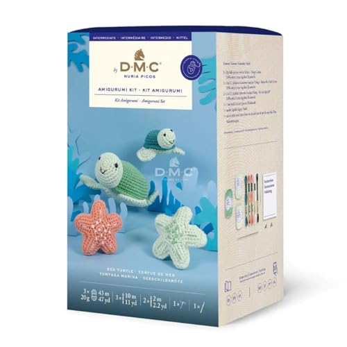 DMC - Kit de crochet amigurumi intermédiaire motif Tortue de mer