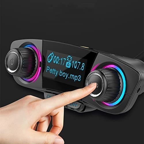 Blue-Tooth FM Transmitter for Car - Car Charger MP3 Player Blue-Tooth 5.0 FM Transmitter Modulator Handsfree Car Kit TF USB Music AUX Audio MP3 Player