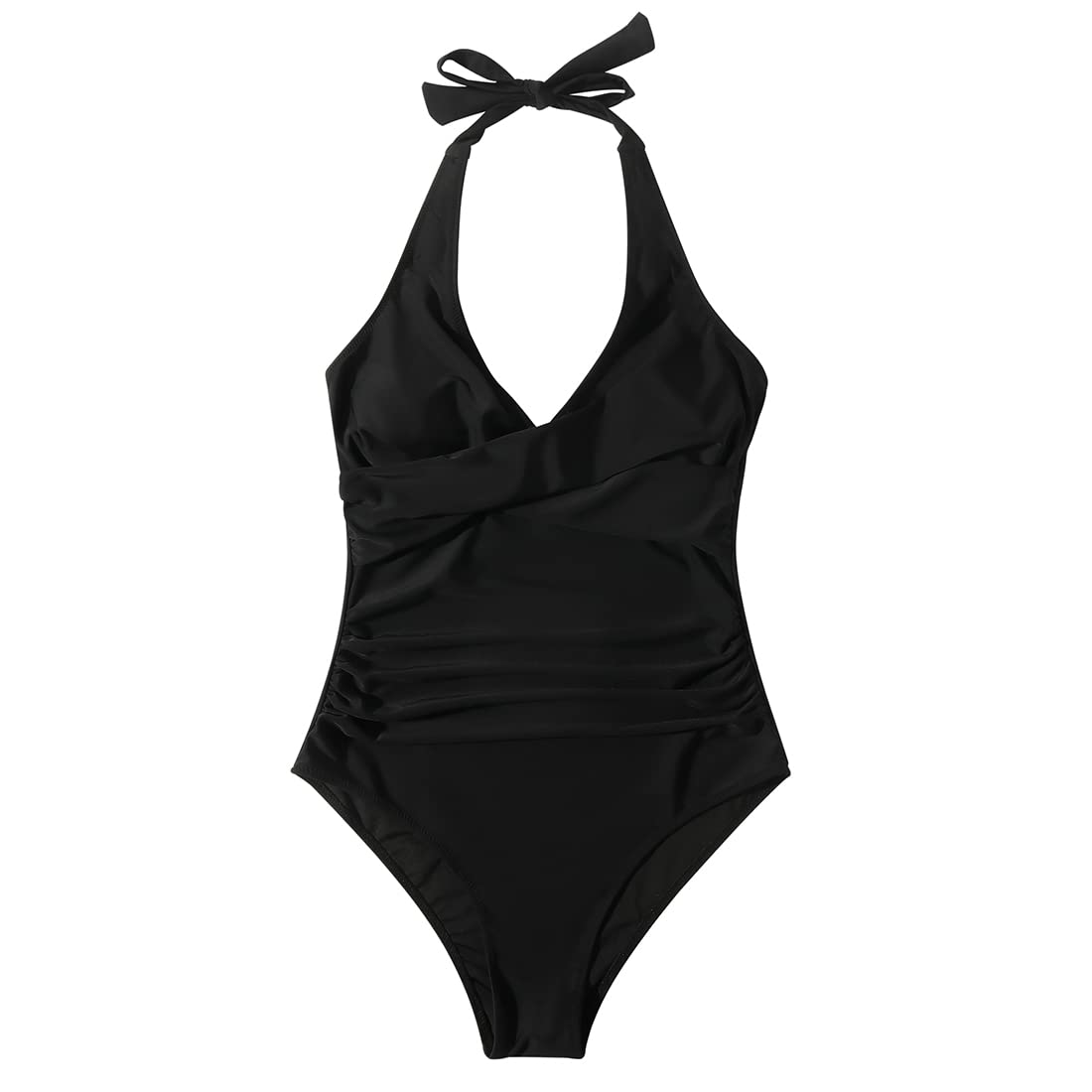 SUUKSESS Women Sexy Tummy Control One Piece Swimsuits Halter Push Up