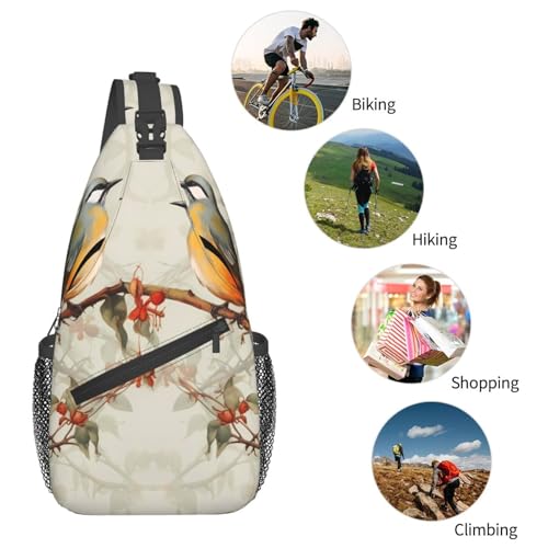 Bolso Sling para Hombres y Mujeres Negro Bolsa Cruzada miniatura 5