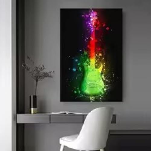Affiche instruments de musique guitares peintures art mural maison salon 60x90cm - 5