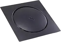 Ralo Click 10x10 Mágico Preto Premium Quadrado, Com Sistema de Fechamento Rápido, Design Moderno, Inteligente e Antiodor para Banheiro, Lavabo, Box, Área externa FONSES