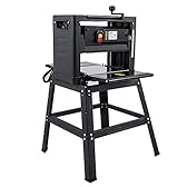 VEVOR Thickness Planer - 13-Inch Benchtop Wood Planer, 2000W, 8000 rpm, 15 AMP, Foldable, 6m/min Planing Speed, Iron Stand, Dust Exhaust for Woodworking