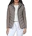 Sublevel Damen leichte Steppjacke mit Kapuze Übergangsjacke sportlich Outdoor und Alltag LSL-548 Light Mud Brown M