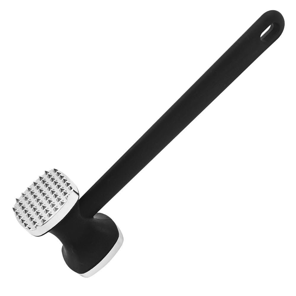 Meat Tenderizer Hammer Meat Tenderizer Dual-Side Kitchen Mallet Chicken Pounder Flattener with Comfortable Handle Stainless Steel Meat tenderiser for Steak Chicken Pork