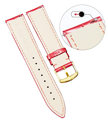 Binlun Leather Watch Band Genuine Calfskin Replacement Watch Strap Quick Release Crocodile Pattern 10 Colors 13 Sizes For Men Women(12Mm,14Mm,16Mm,17Mm,18Mm,19Mm,20Mm,21Mm,22Mm,23Mm,24Mm) #TOP2