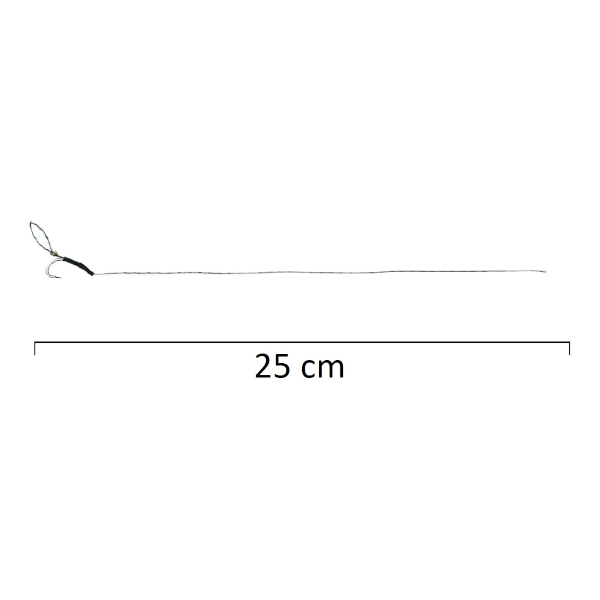 PRO FILSTAR Set di 10 Ami da Pesca con Filo Trecciato e Elastico - Amo N8,Corda Intrecciata 10cm,DIA 0.12mm - Method Feeder - Pellet Carpfishing - Hair Rig - Pesca Accessori Carpa