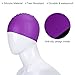 PATIKIL Silicone Swim Cap, 2 Pcs Waterproof Swimming Hat Non-Slip Adult Swimming Caps for Women and Men Swim Training Racing, Purple