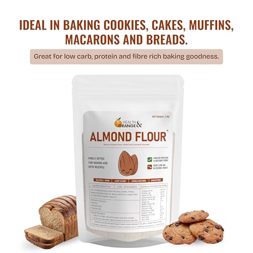 Image of H&O Gurbandi Almond Flour - 400 Gram - Defatted - Unblanched - High Protein - Gluten Free - Keto Friendly - Low Carb Baking Flour