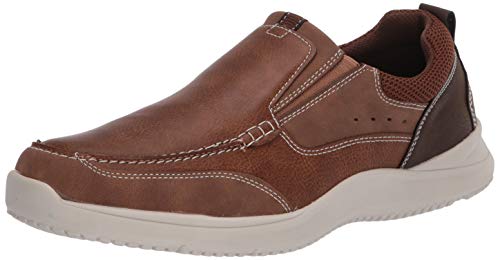 Nunn Bush Men's Conway Slip-On Moccasin Toe with Comfort Gel Loafer, Tan, 10.5