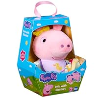 Peppa Pig Baby Evie with Blanket, Plush Preschool Toys, Cuddly Baby Toys