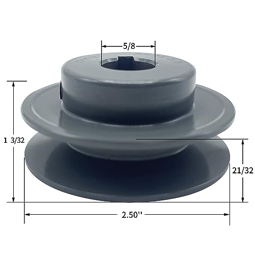 Cmfg AK2558 Ak25-5/8 V Belt Pulley, 2.5 Inch Od, 5/8 Inch Inch Bore,Cast Iron Material, Ak Mechanical V-Belt Pulleys Single Groove Pulley For"4L" Or"A" Or "3L" Belt thumb #1