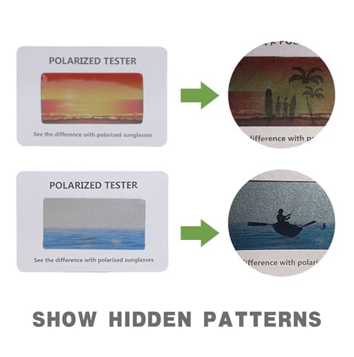 Polarized sunglasses size small, size test card check paper3