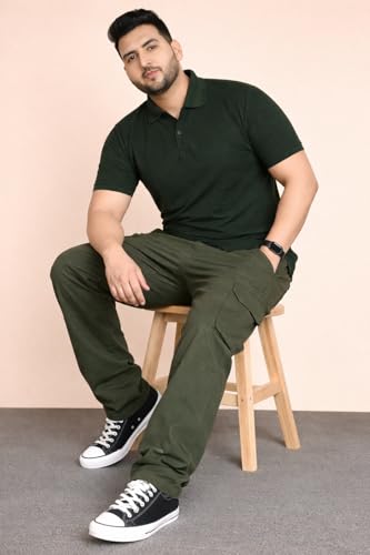Image of INKKR Men Plus Size Cargo Pants || Plus Cargo Pants Cotton || 2XL-6XL