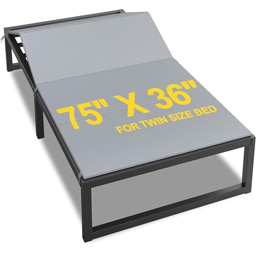 Lutown-Teen Bunkie Board Twin Under Mattress High-Density Polymer Twin Size Bunkie Board Anti-Sag Breathable Moisture Resistant Noise Minimizing Gray