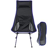 Sutekus Ultralight Backpacking Camping Chair High Back Portable Chair with Headrest & Carry Bag for...
