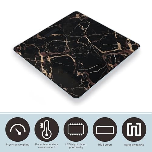 Báscula de baño digital con vidrio templado, capacidad 400 lb miniatura 3