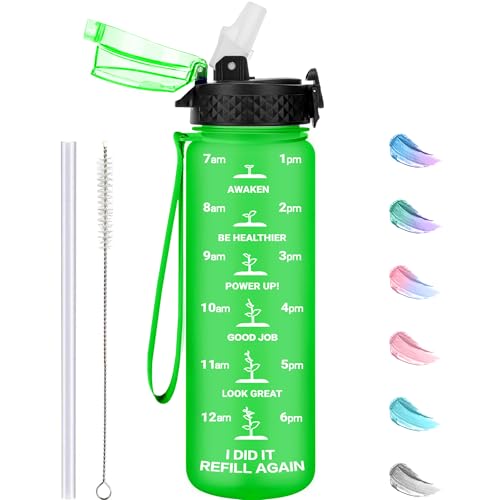 GOPPUS 500ml/17oz Kinder Trinkflasche mit Strohhalm Zeitmarkierungen Tritan Wasserflasche Kohlensäure Geeignet BPA-frei Auslaufsicher Sportflasche für Sport,Fahrrad,Uni,Outdoor Leicht, Nachhaltig GOPPUS 500ml/17oz Kinder Trinkflasche mit Strohhalm Zeitmarkierungen Tritan Wasserflasche Kohlensäure Geeignet BPA-frei Auslaufsicher Sportflasche für Sport,Fahrrad,Uni,Outdoor Leicht, Nachhaltig