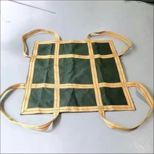 Red de elevación colgante, bolsa de lona suave, red de carga para grúa, carga de 1,5 a 2 toneladas, bolsa de carga fuerte resistente al desgarro, carga y descarga de objetos pesados (200 cm x 200 cm)