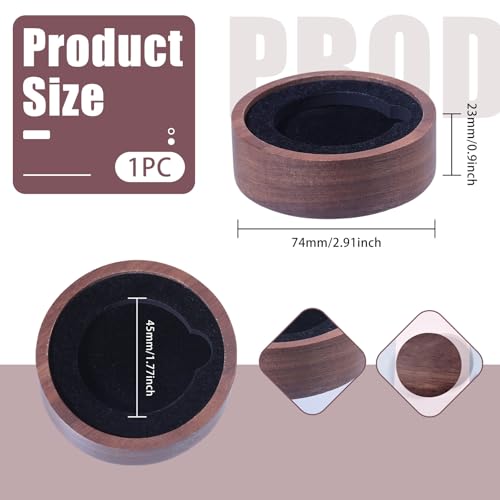 Caja exhibidora de monedas de madera 45mm sin tapa miniatura 2