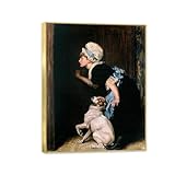 Arte de pared con marco dorado, ya hay un gancho fuerte fijado en cada marco para colgarlo fácilmente de la caja, listo para colgar Impresión en lienzo para sala de estar, dormitorio, cocina, baño, estudio, habitación de invitados, oficina