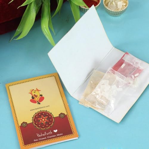 Image of TIED RIBBONS Rakhi for Brother - Set of 2 Rakhi for Brother Men Boys Kids Bhaiya with Roli Chawal - Rakhi's for Rakshabandhan