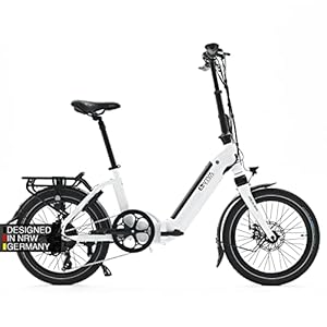 AsVIVA E-Bike 20 Zoll I hochwertiges Elektrofahrrad klappbar I Elektrobike in weiß oder grau I klappbares E-Bike mit extra starkem Akku I elegantes Klapprad mit Motor I Elektro-Klapprad mit LED Display