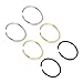 Joybeauti 10mm Stainless Steel Non-Piercing Fake Clip on Closure Earrings Round Cartilage Tragus Nose Lip Ear Hoop Pack of 3 Pairs