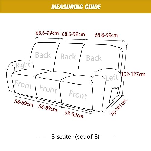Funda elástica de sofá reclinable para salones familiares 7