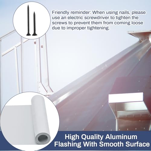 Image of Yaocom White Aluminum Flashing Roll 10inch x 75ft