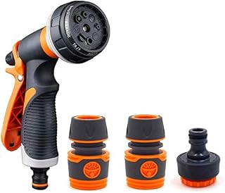 Makida Gardening Hose Pipe Spray Gun Set,8 Adjustable Patterns, High Pressure Nozzle Attachment for Watering Garden Plants Or Lawns, Car Washing, Cleaning Windows