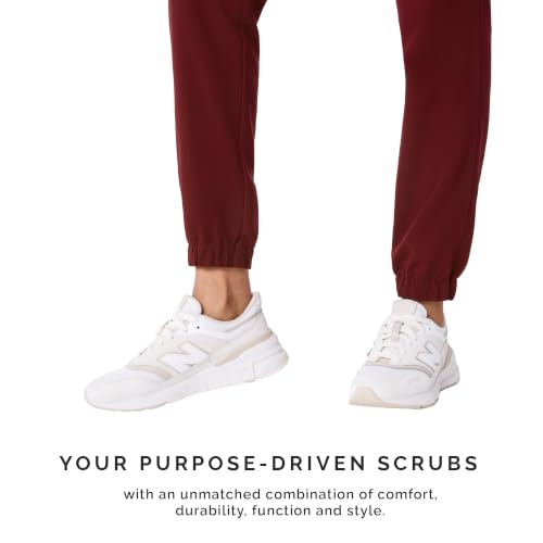 FIGS Women's Rafaela Cargo Jogger Scrubjumpsuit - Burgundy 1.0 M by FIGS - Used condition - Image 4