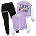 BEIBEINOYA Girls Varsity Jacket and Sweatpants Set K-pop Huntrix Graphic Bomber Jackets Kids Fashion Letterman Outfit Activewear (1-Purple,5-6 Years)