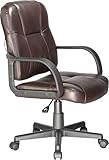 Comfort Products Leather Task Chair with Stress-Reducing Massage, Brown