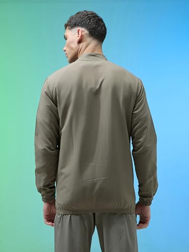 Image of TECHNOSPORT Men's Regular Fit Plus Size Solid Active Jacket With Techno Lite, UPF50+ Sun Protection